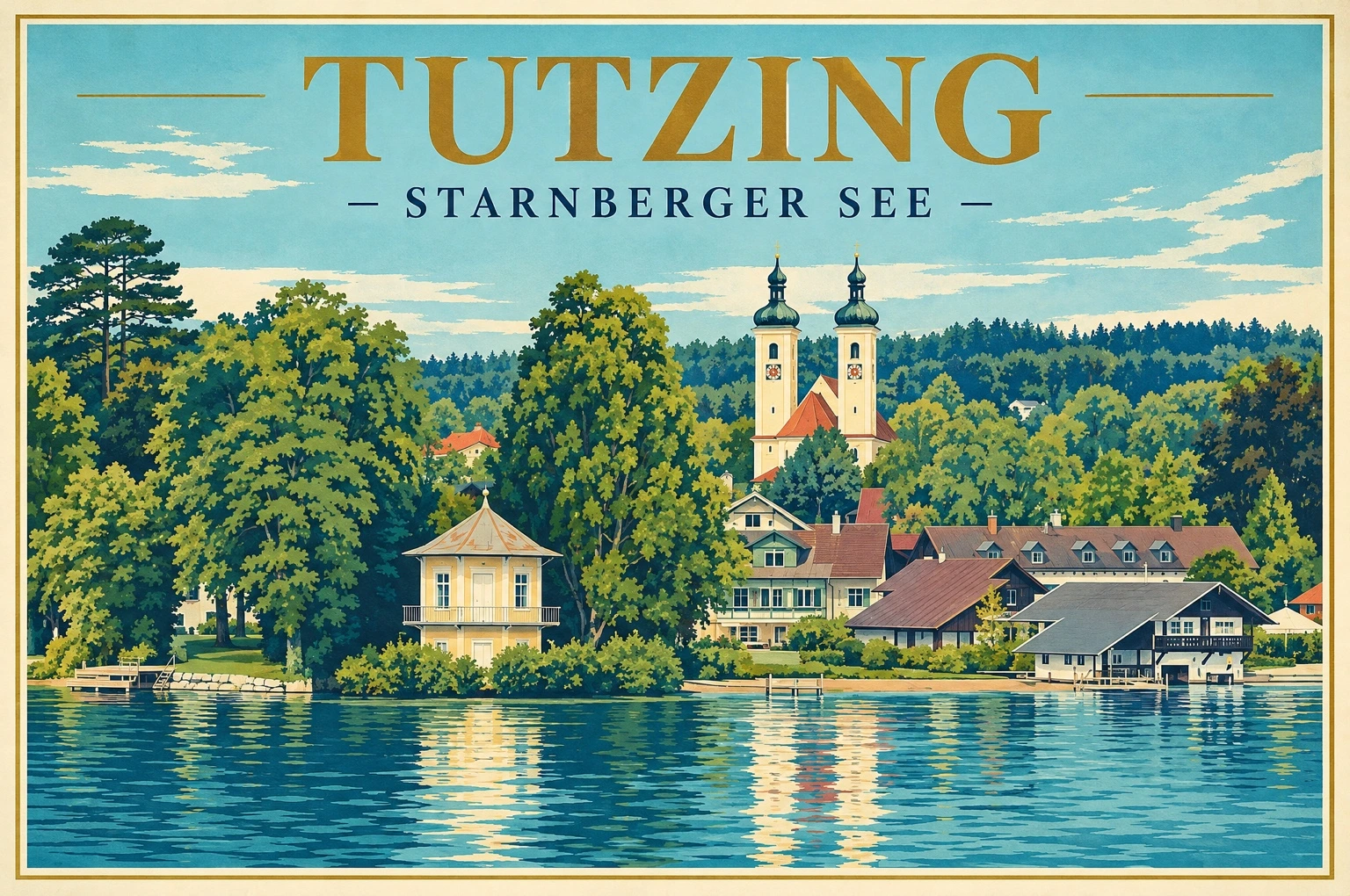 Tutzing am Starnberger See · Retro-Motiv